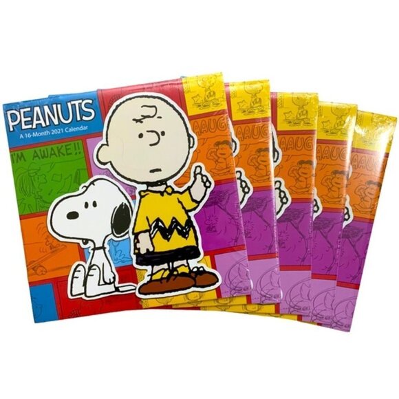 Peanuts Charlie Brown 5 Wall Calendars 65 Usable Pictures Scrapbooking Crafting - Picture 2 of 14